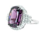 Bague - 14 carats Or blanc, Purple (Sans chaleur) - 6.14ct., Nieuw