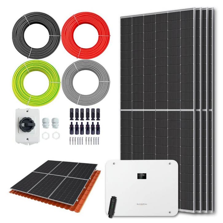 Zonnepanelen pakket voor schuindak - 2.9 kW - 4x 720, Bricolage & Construction, Panneaux solaires & Accessoires, Enlèvement ou Envoi