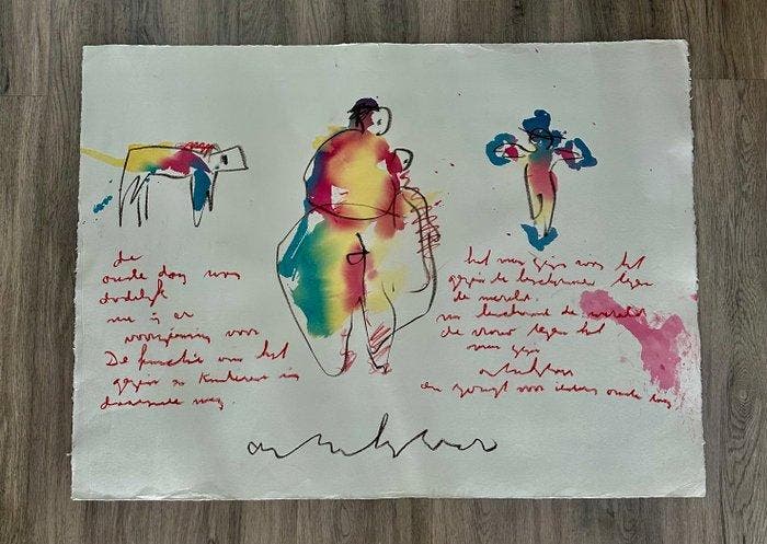 Anton Heyboer (1924-2005) - De Oude Dag, Antiek en Kunst, Kunst | Schilderijen | Modern