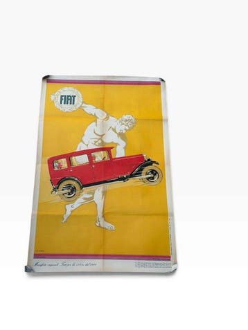jack le Breton - Fiat - Manifesto originale Fiat per la 525