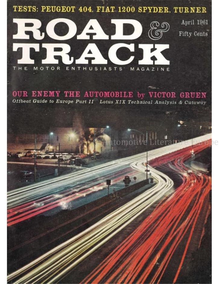 1961 ROAD AND TRACK MAGAZINE APRIL ENGELS, Boeken, Auto's | Folders en Tijdschriften, Ophalen of Verzenden