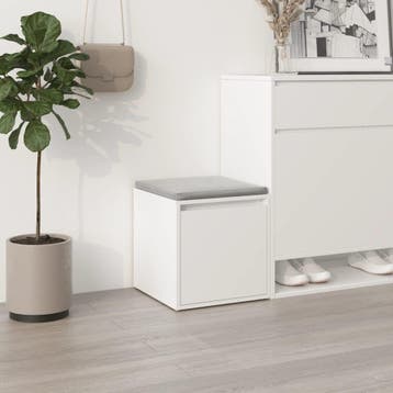 vidaXL Opbergbox met lade 40,5x40x40 cm bewerkt hout wit, Verzenden, Nieuw