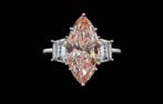 Ring - 14 karaat Witgoud - 11.75ct. tw. Roze Diamant (Fancy, Nieuw