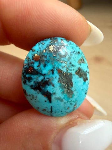 Turquoise Echte edelsteen! Topkleur Neishabour Turkoois, Verzamelen