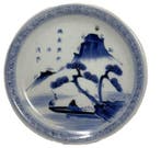 Bord - Arita Blue & White Porcelain Plate – Scholar & Crane
