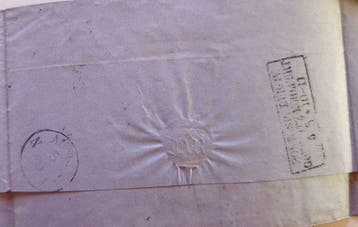 Saxe 1862 - Enveloppe de la gare de Chemnitz à Trachenberg