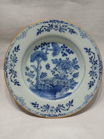 Delft, Plateelbakkerij - Bord - Delfts blauw - Markeer met