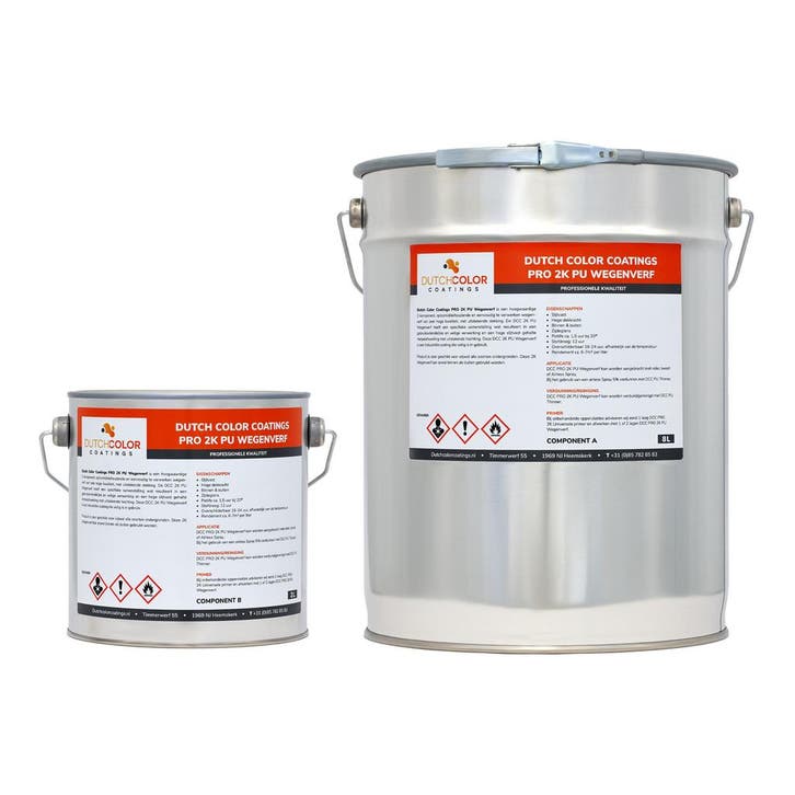 DCC PRO 2K PU Wegenverf Wit 5L, Doe-het-zelf en Bouw, Verf, Beits en Lak, Wit, Nieuw, Verzenden
