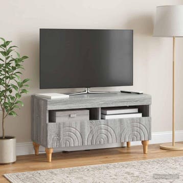 vidaXL LED tv-meubel ALKMAAR 81 x 35 x 43 cm Grijs Sonoma, Verzenden