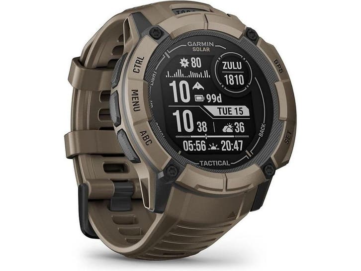 Garmin Instinct 2X Solar Tactical editie 50 mm bruin met een, Handtassen en Accessoires, Smartwatches, Nieuw, Verzenden