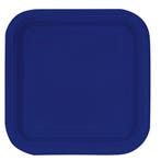 Blauwe Borden Vierkant 23cm 14st, Verzenden