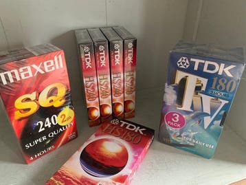 Nieuwe VHS-cassettes: Maxell SQ, TDK HS240, TDK TV180, TDK H