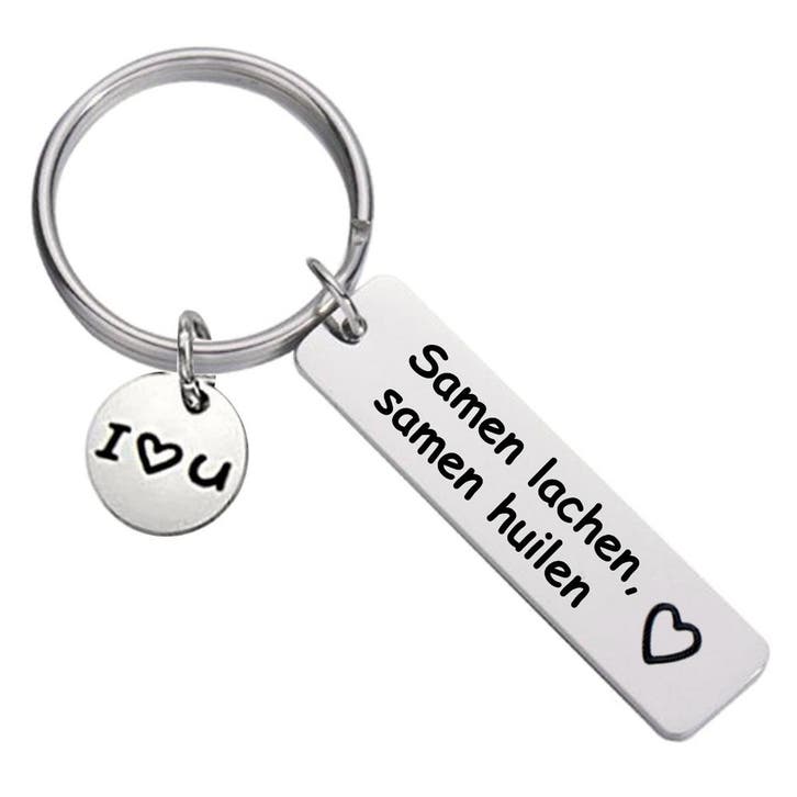 Fako Bijoux - Sleutelhanger Samen Huilen, Samen Lachen -, Collections, Porte-clés, Envoi