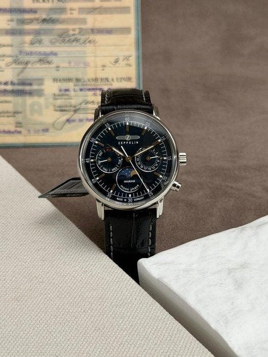 Zeppelin - Méditerranée Day/Date Moonphase Blue - Zonder, Bijoux, Sacs & Beauté, Montres | Hommes