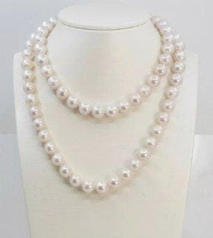 Collier - 14 carats Or blanc - 10×11,5 mm Edison Pearls