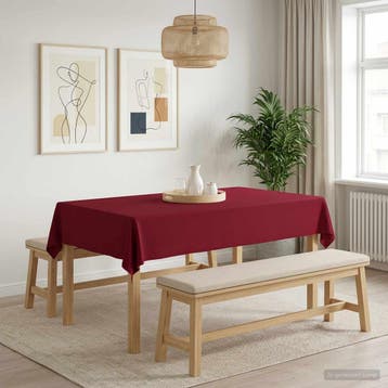 vidaXL Tafelkleed 5 st Rechthoekig Wijnrood 140 x 220 cm, Verzenden, Nieuw