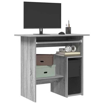 vidaXL Bureau 80x45x74 cm bewerkt hout grijs sonoma, Verzenden, Nieuw