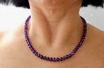 Amethist Ketting met Slotje, Handtassen en Accessoires, Edelstenen, Ophalen of Verzenden, Nieuw