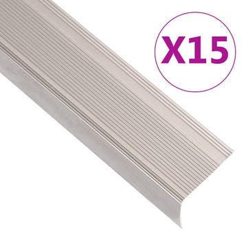vidaXL Trapneuzen L-vormig 15 st 90 cm aluminium, Verzenden