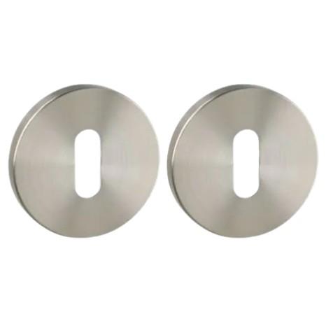 Set van twee sleutelplaatjes ø52x6mm Permafix rvs mat, Doe-het-zelf en Bouw, Deuren en Vliegenramen, Nieuw