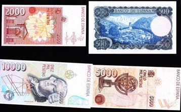 Espagne. - 4 banknotes - various dates (Sans prix de