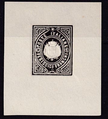 Royaume d’Italie 1864 - Blason en relief Épreuve Giuseppe