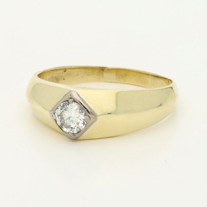 Bague - 14 carats Or jaune - 0.33ct. tw. Diamant (Naturelle), Bijoux, Sacs & Beauté, Bagues