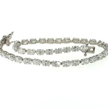Armband - 14 karaat Witgoud - 7.05ct. tw. Diamant