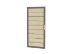 Veiling - Aluminium tuindeur - houtlook eik - 183x93 cm, Nieuw