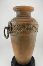 Vase - Albâtre, Bronze - Vase en albâtre et bronze