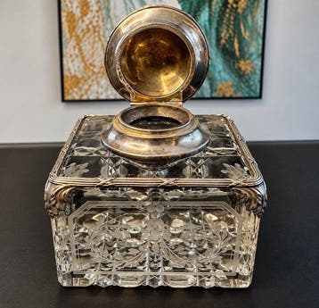 Ernest Compère - Encrier - Argent, Cristal