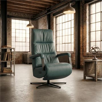 Leren elektrisch relaxfauteuil Core - Toledo Whale, Bohemian, Industrieel, Modern, Scandinavisch, Nieuw, Ophalen of Verzenden