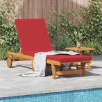 vidaXL Ligstoel Bruin 199 x 63 x 85 cm Massief Acacia Hout, Verzenden