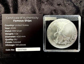Verenigde Staten. 1 Dollar 2026, Rms Titanic - Famous Ships