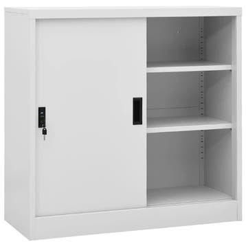 vidaXL Kantoorkast met schuifdeuren 90x40x90 cm staal, Verzenden, Nieuw