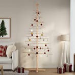 vidaXL Kerstdecoratie kerstboom 210 cm massief grenenhout, Verzenden, Nieuw