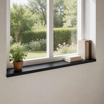 vidaXL Raamprofielen 2 st Zwart 120 x 40 x 2 cm Massief, Verzenden