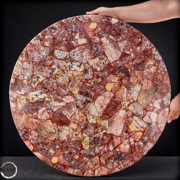 Plateau de table en Breccia-Achat – pièce unique en pierre