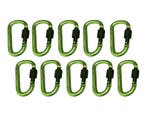 Set van 10 karabijnhaken, kleur 6: light green, 100 kg, Verzenden, Nieuw