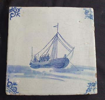 Tegel - 1600-1650 - Delftsblauwe tegels