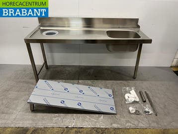 RVS Aanvoertafel met onderschap T.B.V. Doorschuifvaatwasser, Ophalen of Verzenden, Nieuw in verpakking