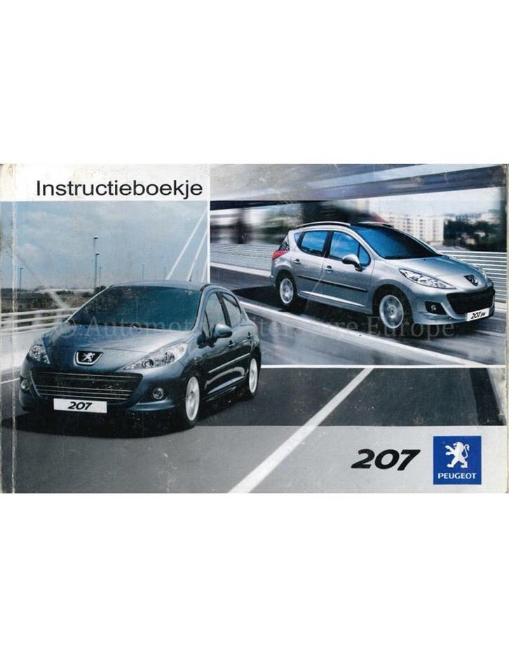 2009 PEUGEOT 207 INSTRUCTIEBOEKJE NEDERLANDS, Autos : Divers, Modes d'emploi & Notices d'utilisation