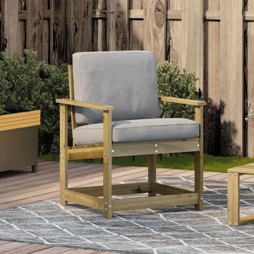 vidaXL Tuinstoel 62x56x77 cm geïmpregneerd grenenhout, Verzenden, Nieuw