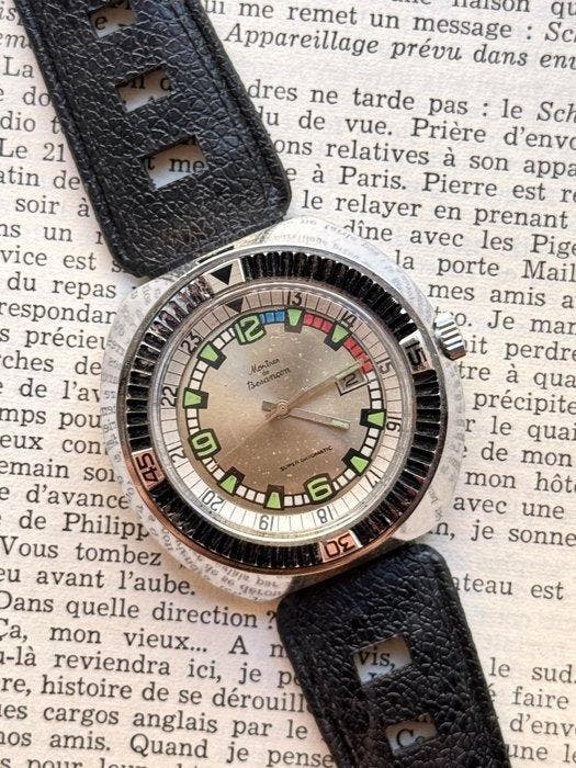 Montre de Plongée Vintage « Besançon » Super Datomatic –, Handtassen en Accessoires, Horloges | Heren