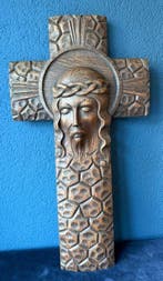 Kruis - Eik - Early 20th century - 65 cm, Antiek en Kunst