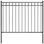 vidaXL Tuinhek ASSEN staal 1,7x1 m zwart, Verzenden, Nieuw