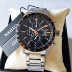 Citizen - Chronograph - Gold - Black - In-House Caliber, Handtassen en Accessoires, Horloges | Heren, Nieuw