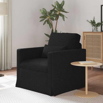 vidaXL bank / zetel Zwart 78 x 78 x 80 cm Stof, Verzenden, Nieuw
