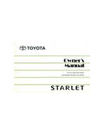 1992 TOYOTA STARLET INSTRUCTIEBOEKJE ENGELS, Ophalen of Verzenden
