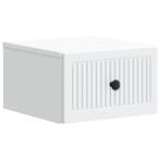 vidaXL Muurbevestigde Nachttafel Wit 33 x 34,5 x 20 cm, Huis en Inrichting, Verzenden, Nieuw
